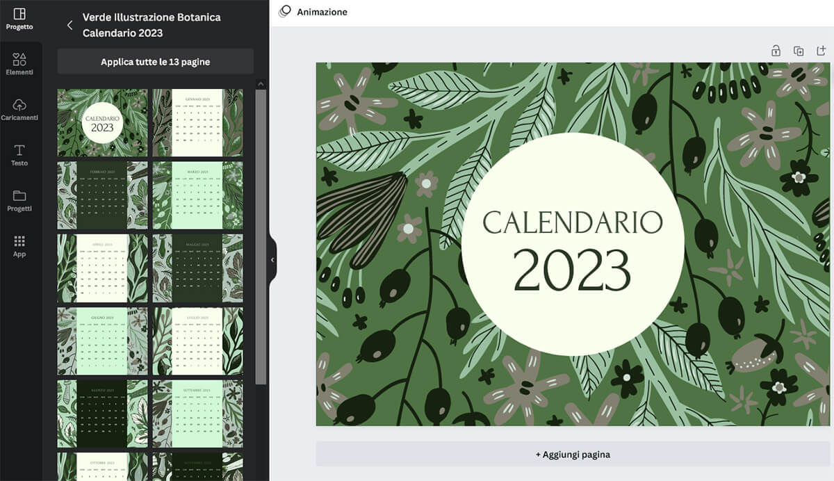 calendario 2023 da stampare pdf canva templates pdf
