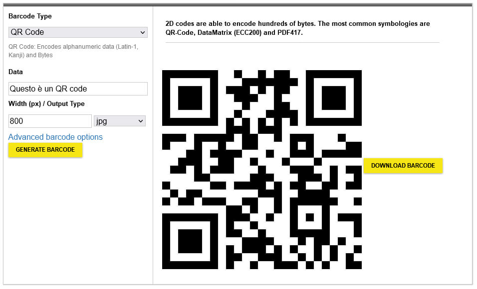 Codice a barre online free barcode generator