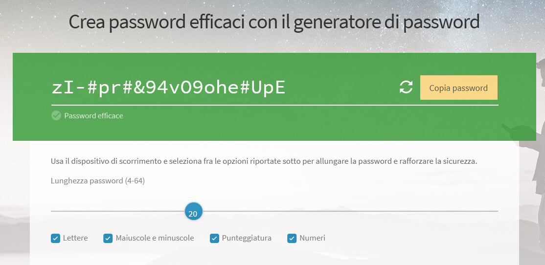 come creare una password sicura generatore password norton