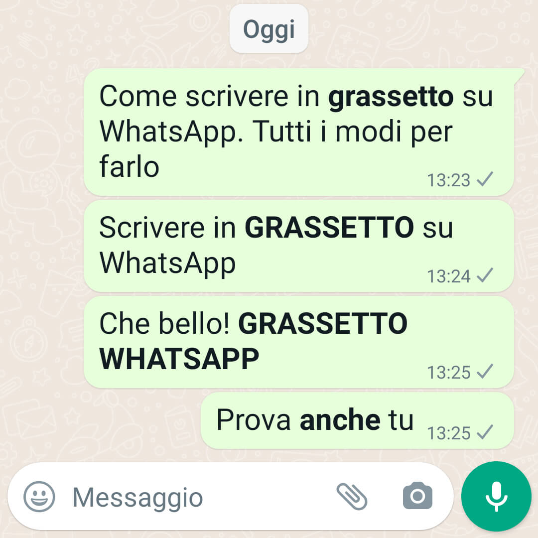 Come scrivere in GRASSETTO su Whatsapp