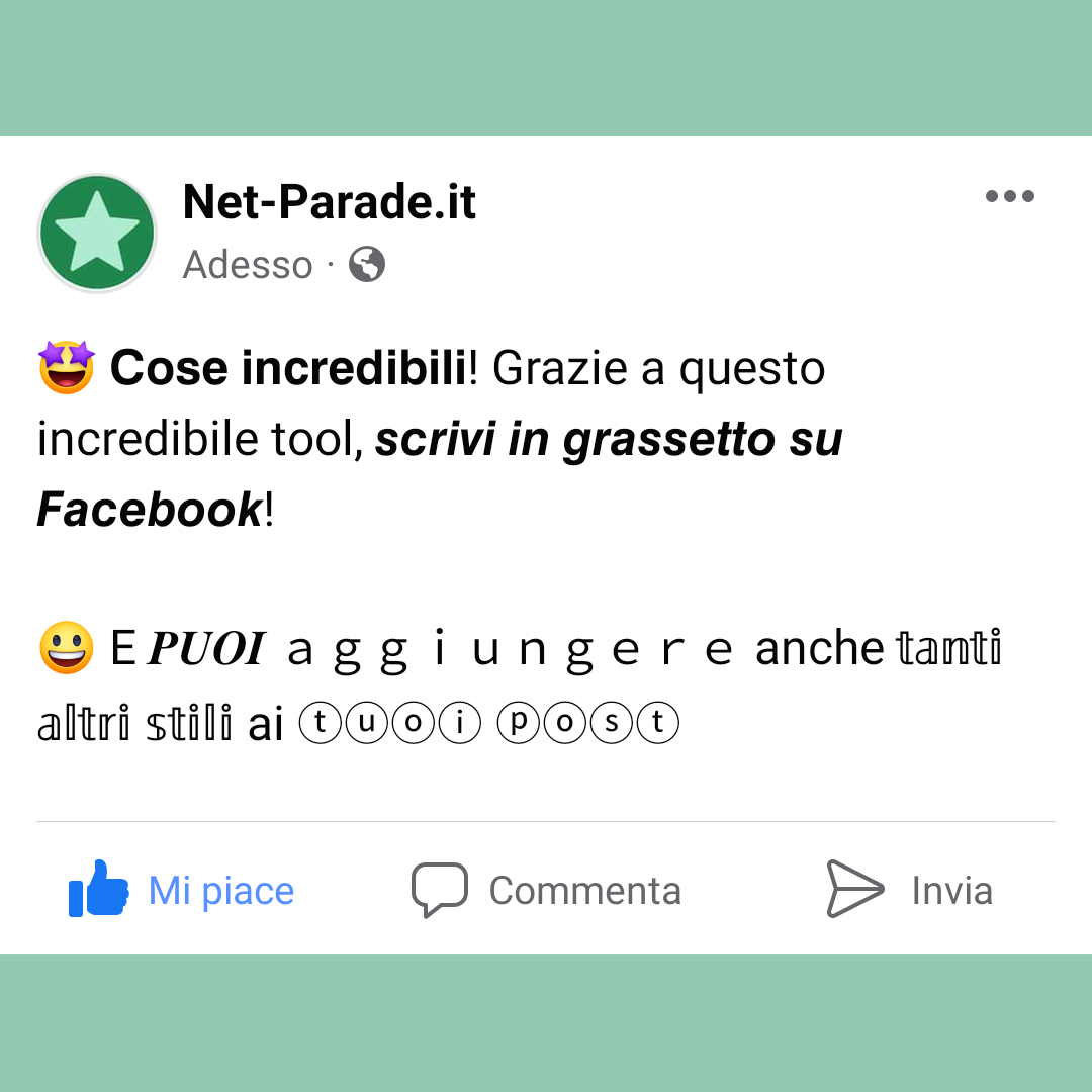 Come scrivere in GRASSETTO su Facebook