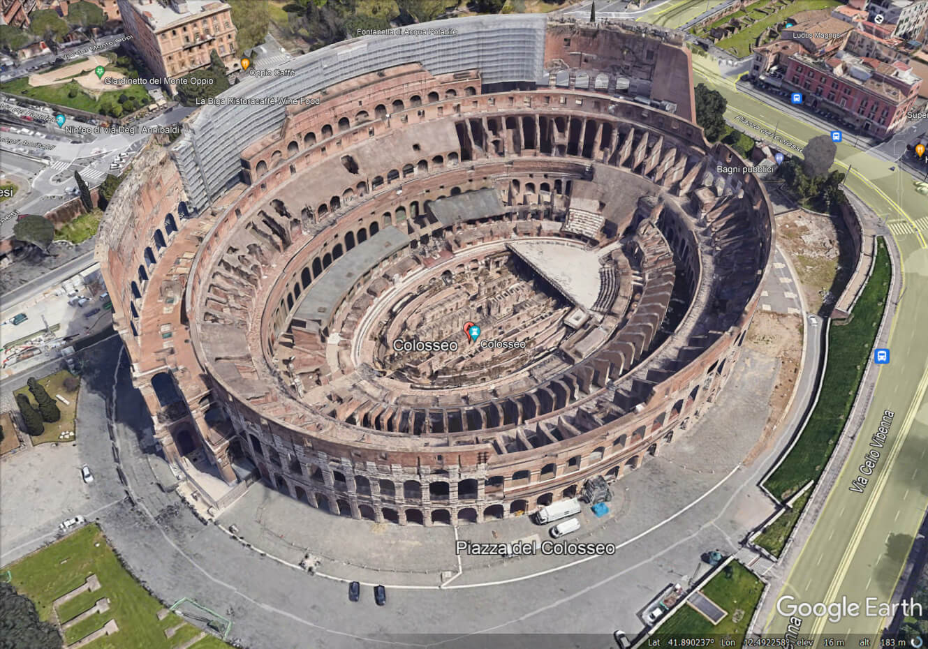 vedere casa mia dal satellite in tempo reale google earth roma colosseo2